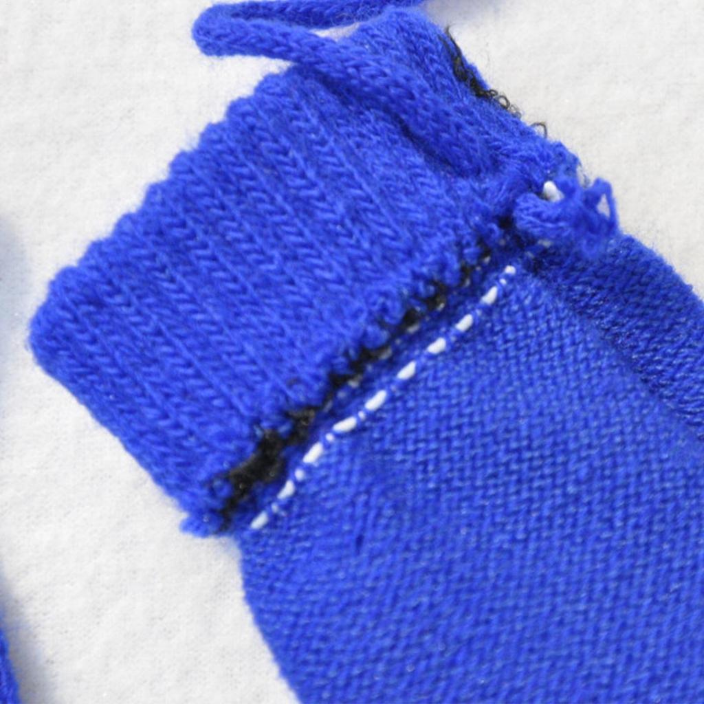 Kids Ski Gloves Knitted Snow Gloves with String Comfortable Warm Mittens Cute Kids Winter Accessories for Skiing Skating