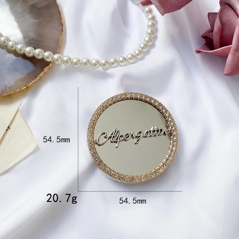 Han Paste Adjustable Love Mirror Rhinestone Round Mirror Mobile Phone Tablet Lazy Desktop Air Cushion Bracket