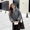 Large Size Floral Cotton Coat Women's Short Fat MM Women's Autumn New Short Down Cotton Jacket Top