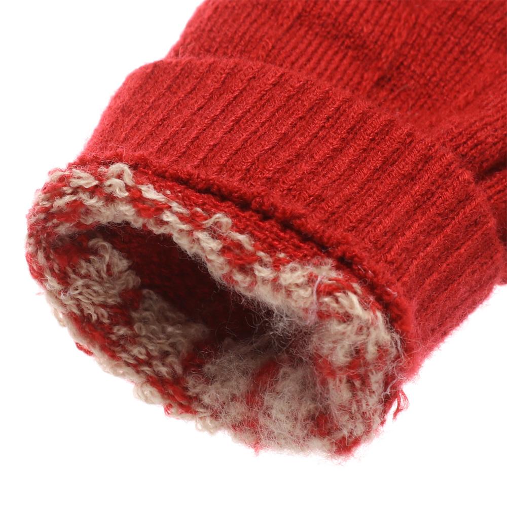 Finger Warm Cartoon Cats Soft Elastic Touch Screen Mittens Knitted Gloves Thicken Warm Full Finger