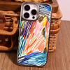 Colored Crayon Graffiti Lines for iPhone17 Mobile Phone Case Apple 15 Matte PC16 Personality 13 Art 14