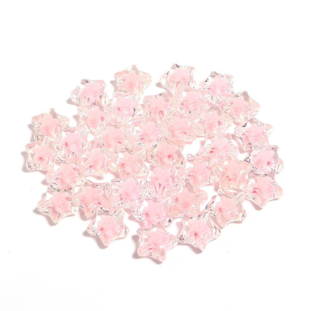 Transparent Pentagonal Star Acrylic Beads For Jewelry Making Colorful Loose Beads DIY Men Women Bracelet Necklace Supplies