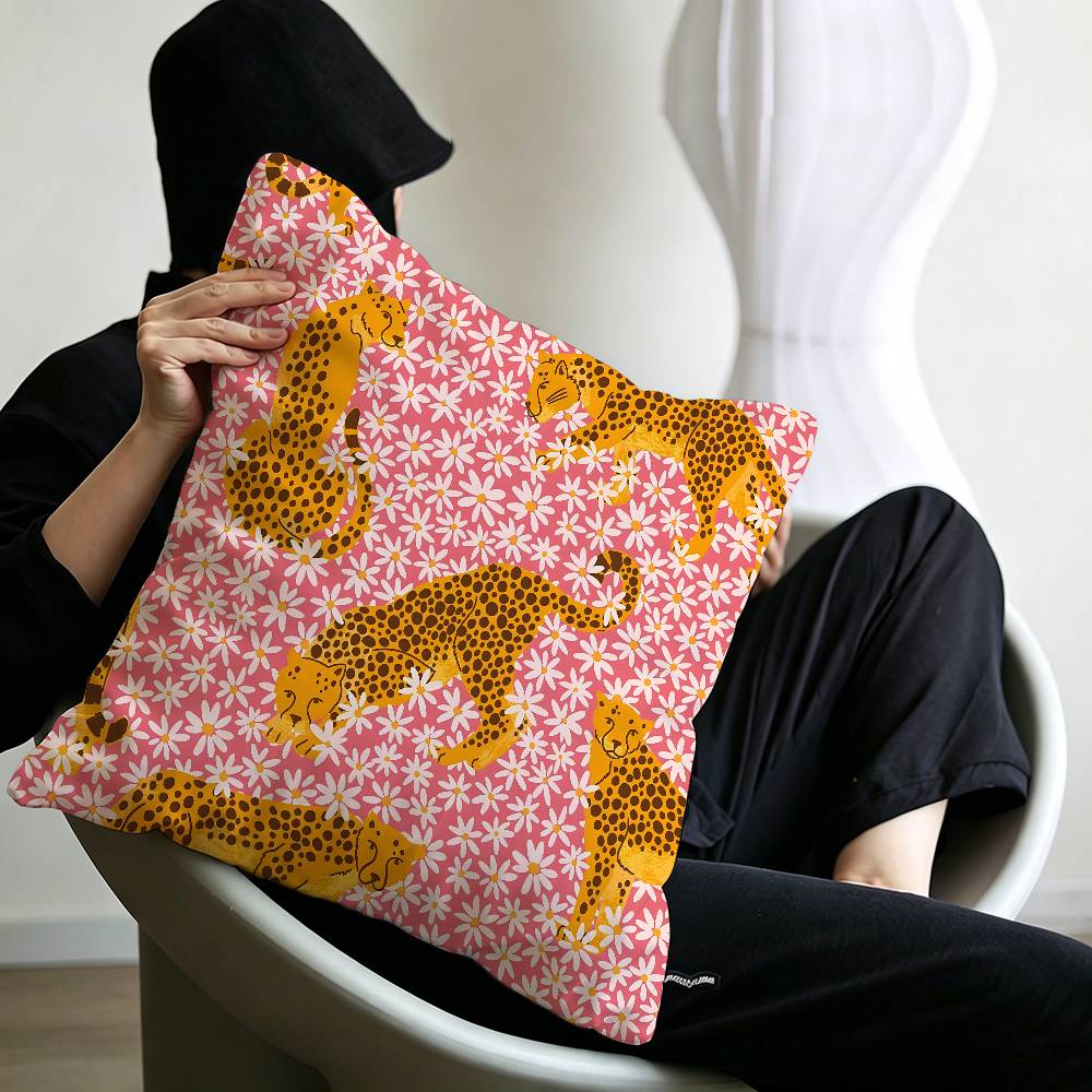 Fashion cool Leopard Print Pillow Anime Pillow Sofa Bed Head Pillow Cover Cushion Cover 45x45 cm Fashion