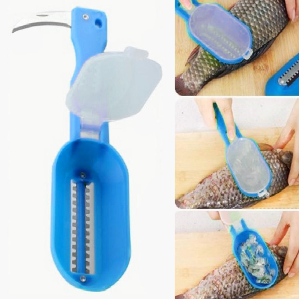 Stainless Steel Fish Scale Remover Fish Skin Scaling Knife Skinner Seafood Tool Kitchen Accessories