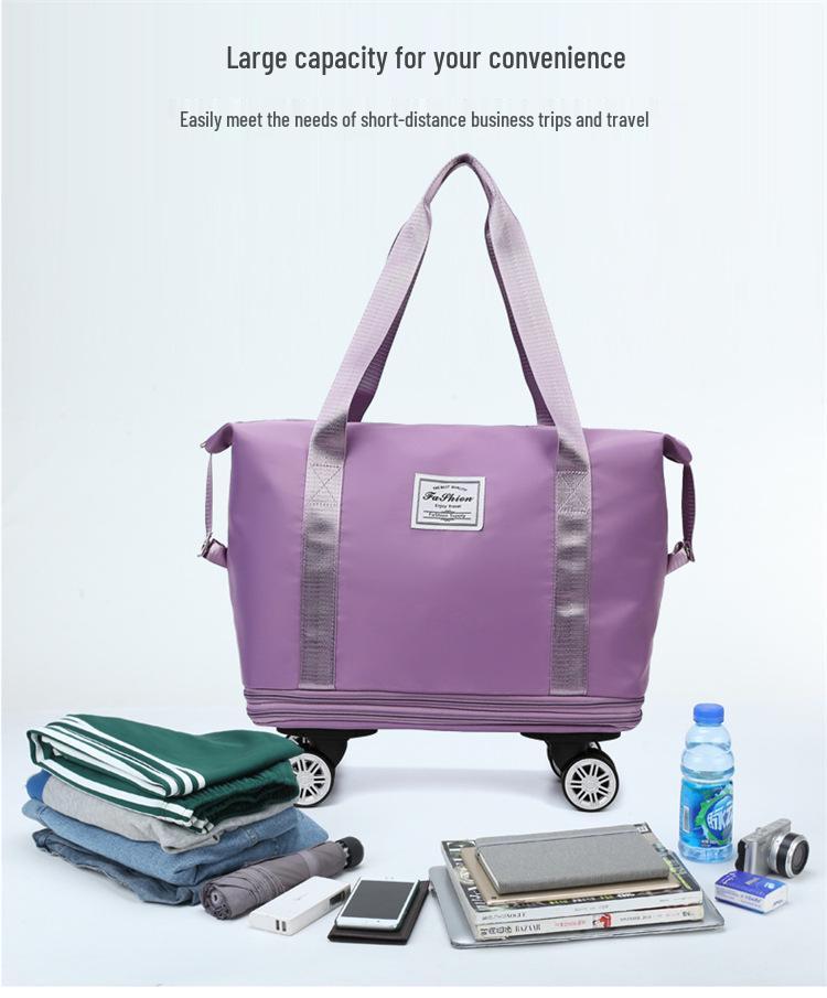 Wheeled Waterproof Travel Bag: Wet/Dry Separation, Large Capacity, Hand-Carry Luggage, Maternity, Business Trip