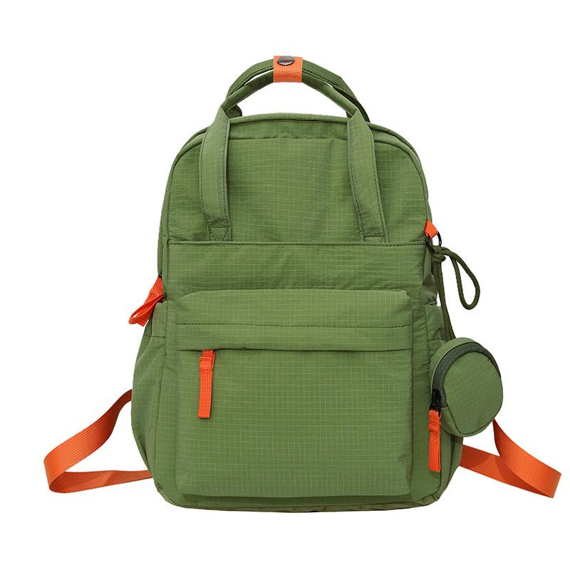 2025 Women's Fashion Textured Casual Backpack - Solid Color, Versatile for Commute & Travel