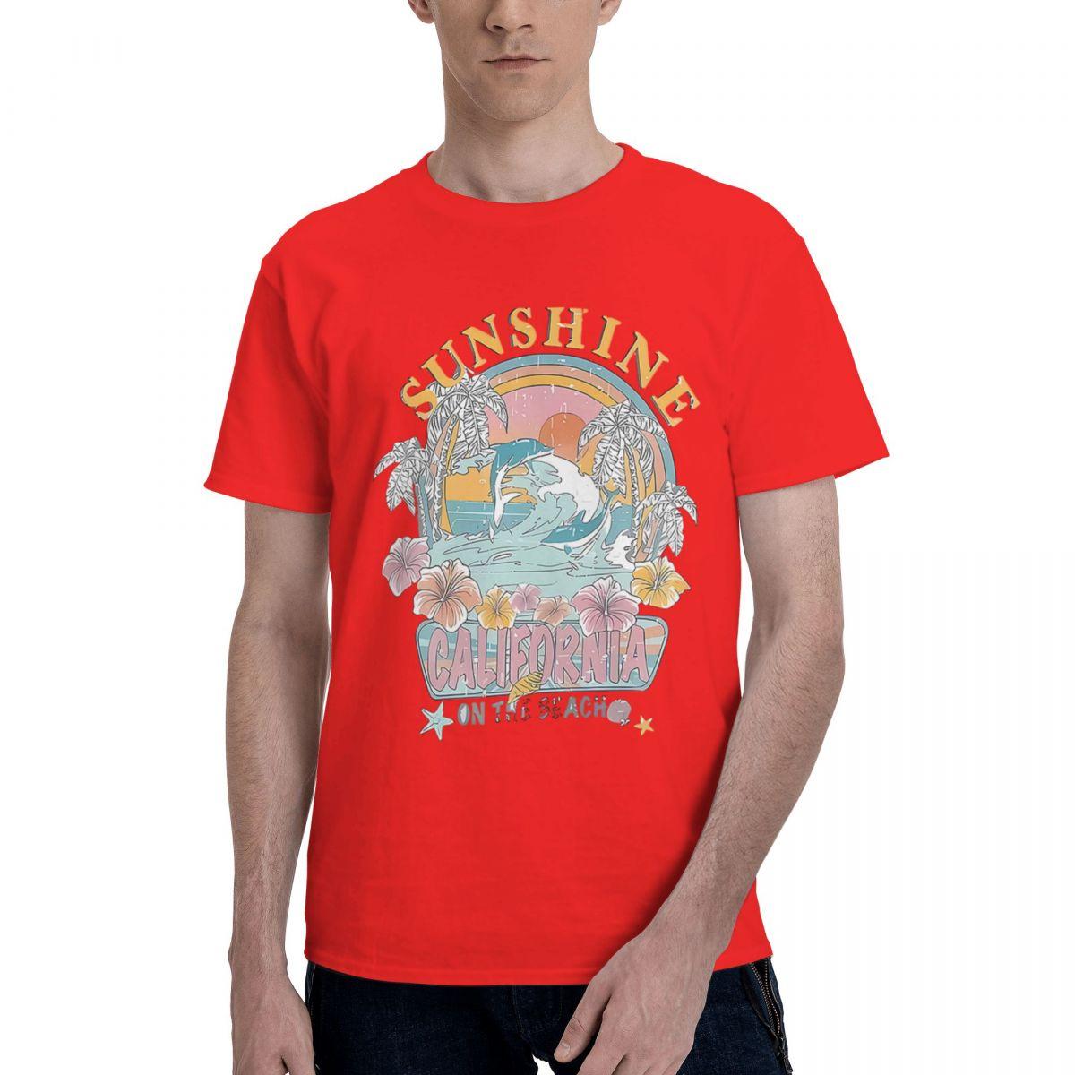 

California Sunshine Beach 100 Cotton Casual Breathable Confortable Man Football Shirts 2025 Men Clothes S
