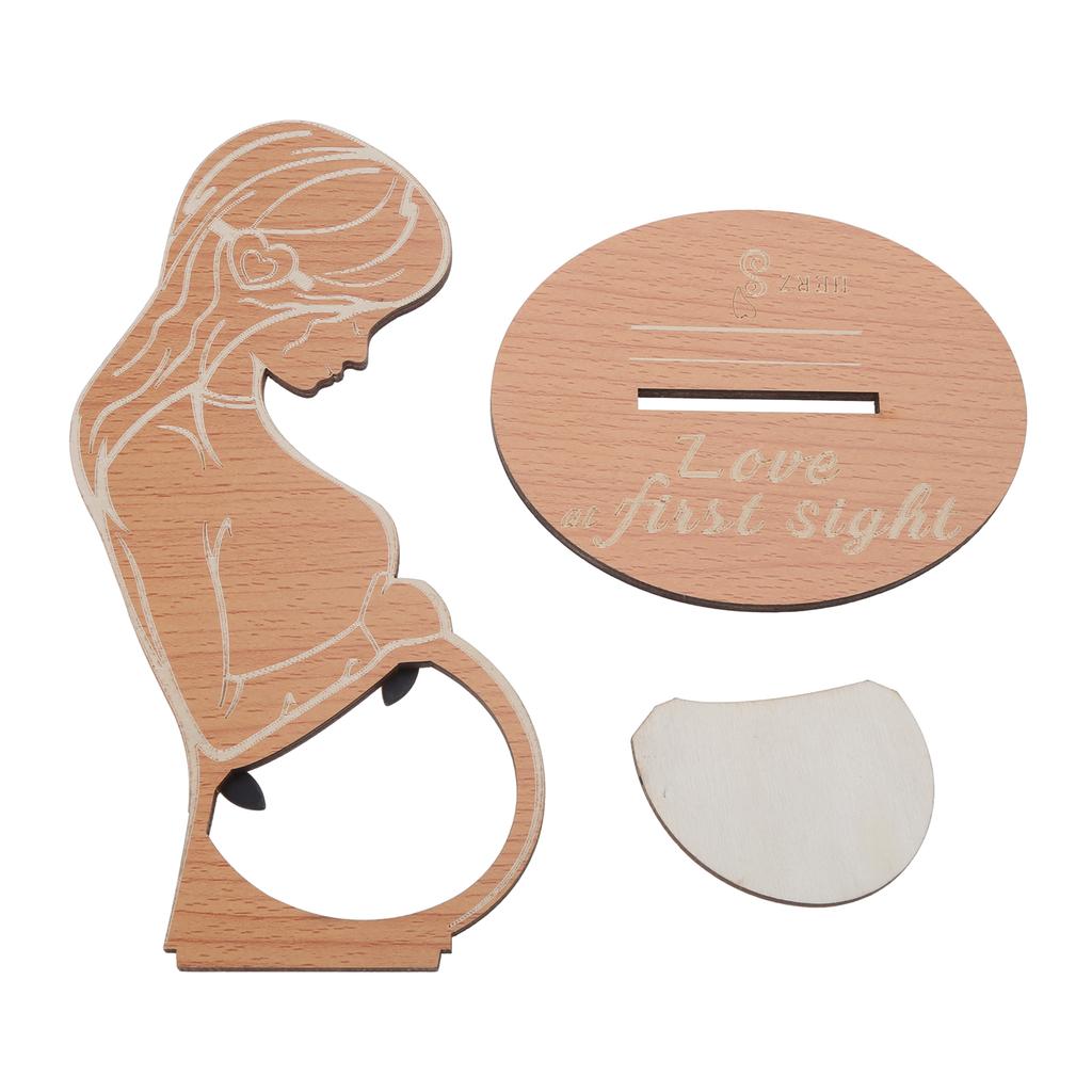 Expectant Mother Gift Wooden Picture Frame for Baby Ultrasound Photos Love in the Belly Unique Pregnant Mum Gift