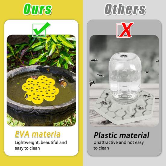 Floating Bee Island Garden Bee Drinking Tray Flower-Shaped Bee And Butterfly Water Station for Outdoor Decor Thirsty Pollinators