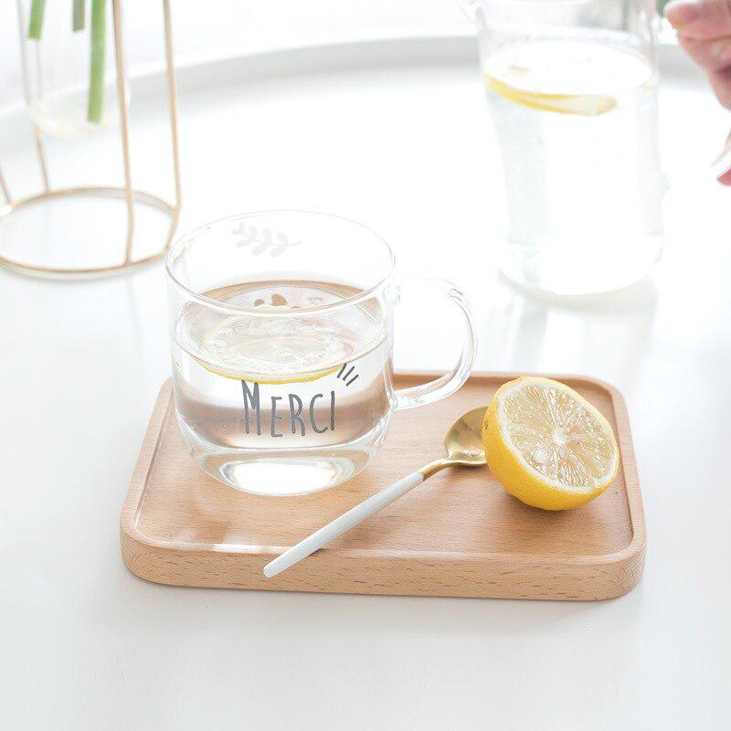 Wood RectangularTableware Serving Tray Decorative Food Holder Storage Tray