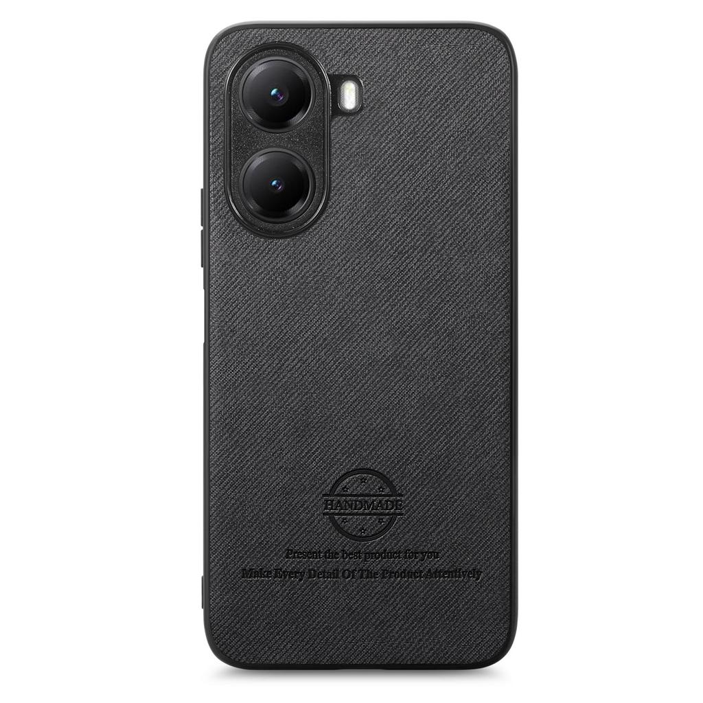 For Xiaomi Redmi Turbo 4 5G/Xiaomi Poco X7 Pro 5G Leather Phone Back Cover with Cloth Texture