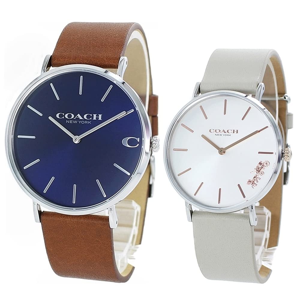 

Коробка для зберігання Парний годинник Charles Perry Simple Blue Silver Leather 1460215114503116 Годинник [Coach] [Елемент]