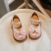 Girls' Princess Shoes 2024 Spring Autumn New Bow Children's Non-slip Soft-soled Beaded PU Leather Loafer Size 23-34