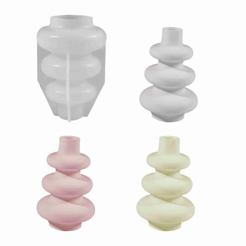 1pc Plaster Cement Resin Mold, Handicrafts Irregular Vase Silicone Mold, DIY Vase Tool