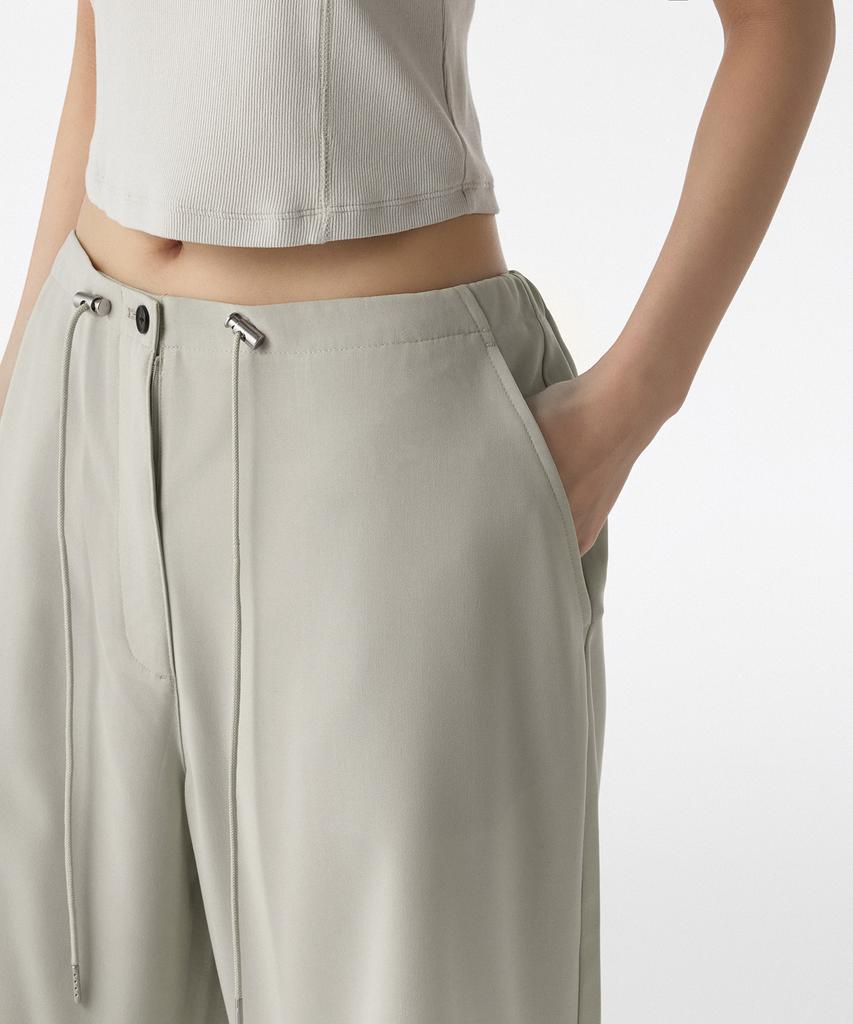 MUSINSA STANDARD WOMAN Women'S Linen-Like Parachute Pants [Light Beige]