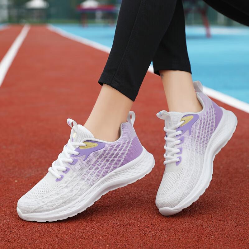 Women's shoes sneakers women's 2025 new summer breathable mesh women's lightweight shock absorption marathon running shoes trendy shoes