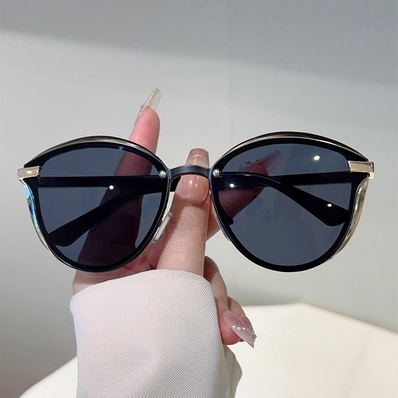 

Big Frame Cat Eye Sunglasses Women For Men Vintage Sun Glasses Luxury Brand Designer Punk Popular Metal Travel Shades Uv400