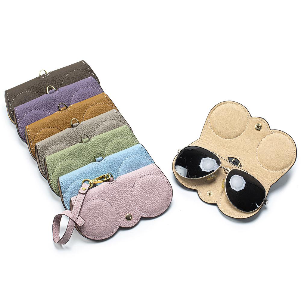 New Women Sunglasses Cover Genuine Cowhide Padded Protection Sunglasses Case 2026 New Portable Leather Eyewear Storage Pouch Bag