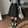 Woolen Women's A-line Pleated Skirt - 2025 Dark Gray Mid-Length Autumn/Winter Collection