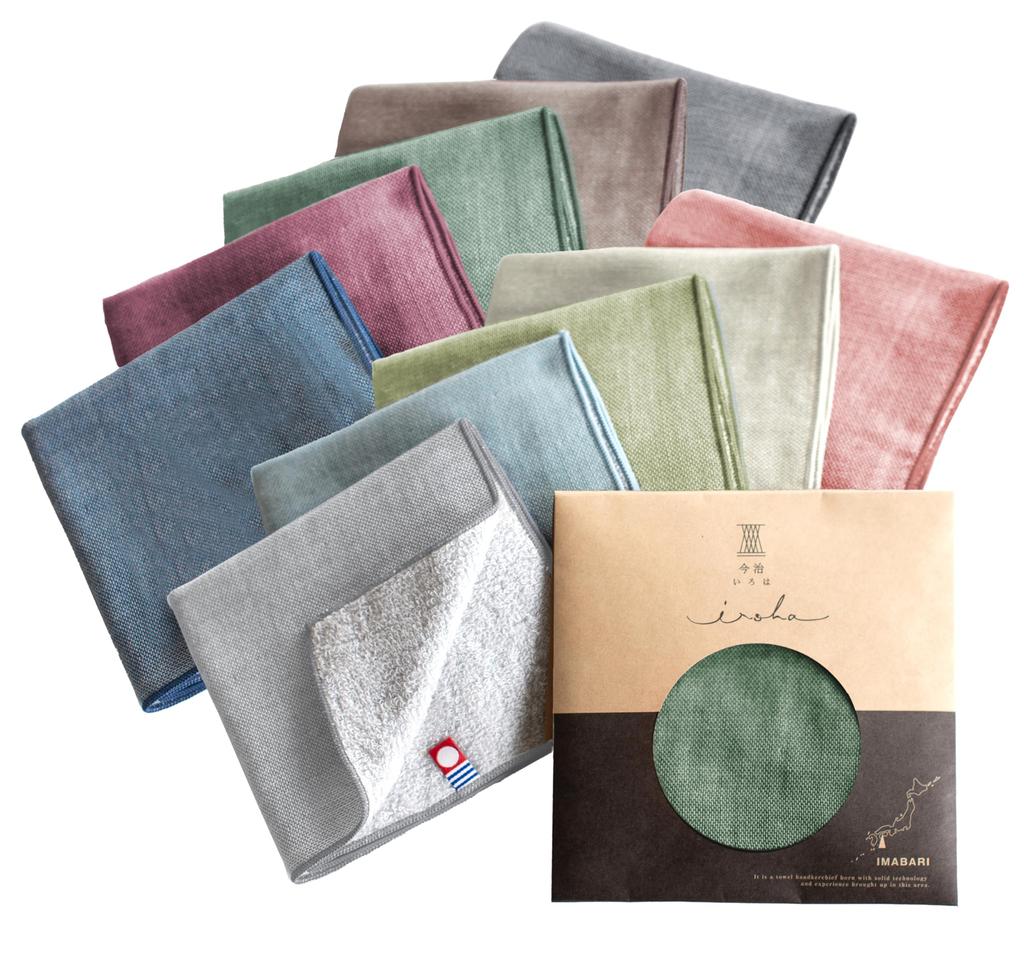 Top Factory Imabari Imabari Towel Handkerchiefs for Men and Women, 25cm X 25cm, Gift Set, Brand Name, Cotton, Imabari Iroha, Plain Gauze (Set of 10