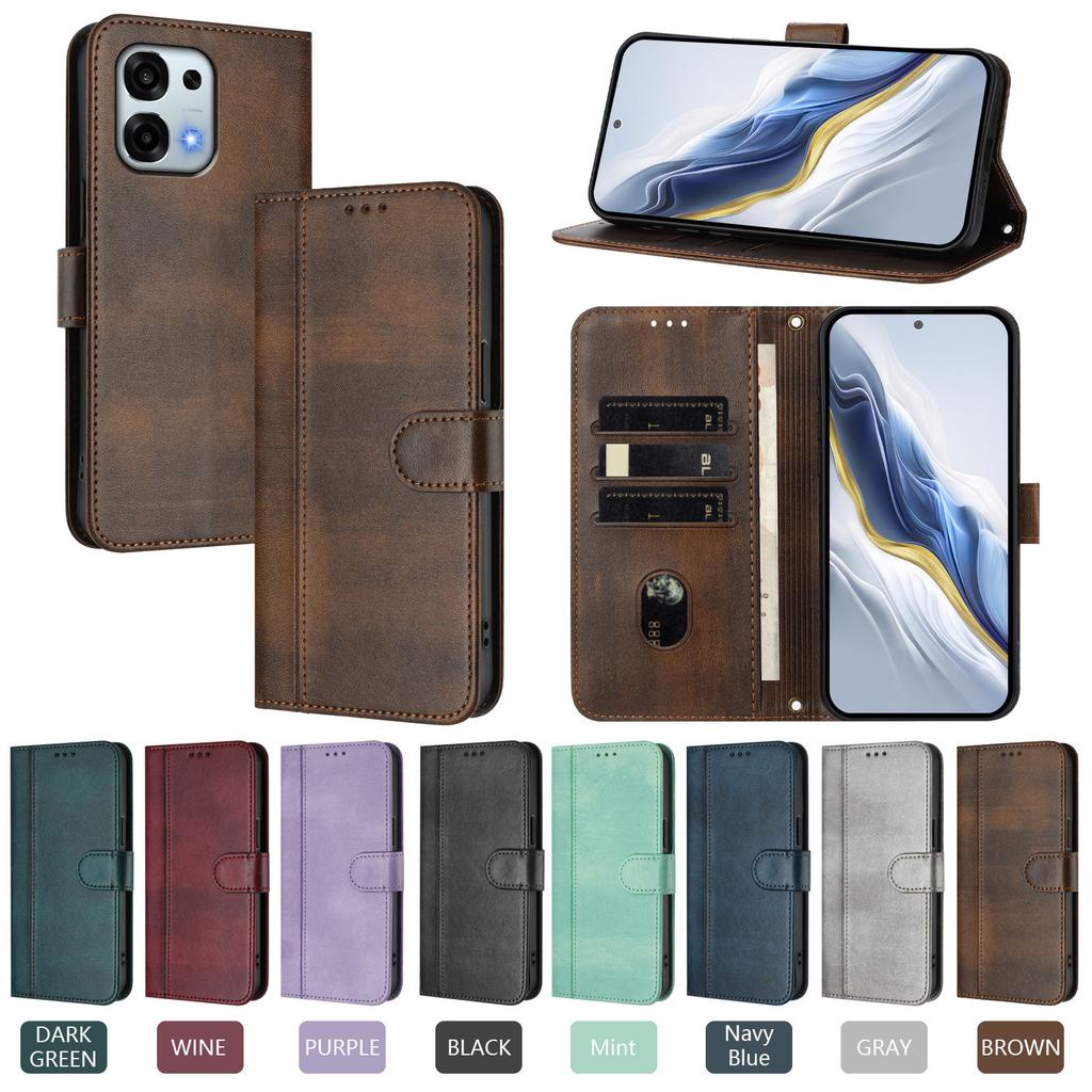 Retro Leather Wallet Phone Case For Oppo A6 A5 A3 A6X A5X A3X A6 A5 A3 Pro 5G 4G A5M Flip Phone Back Cover For Coque Oppo A6X 5G