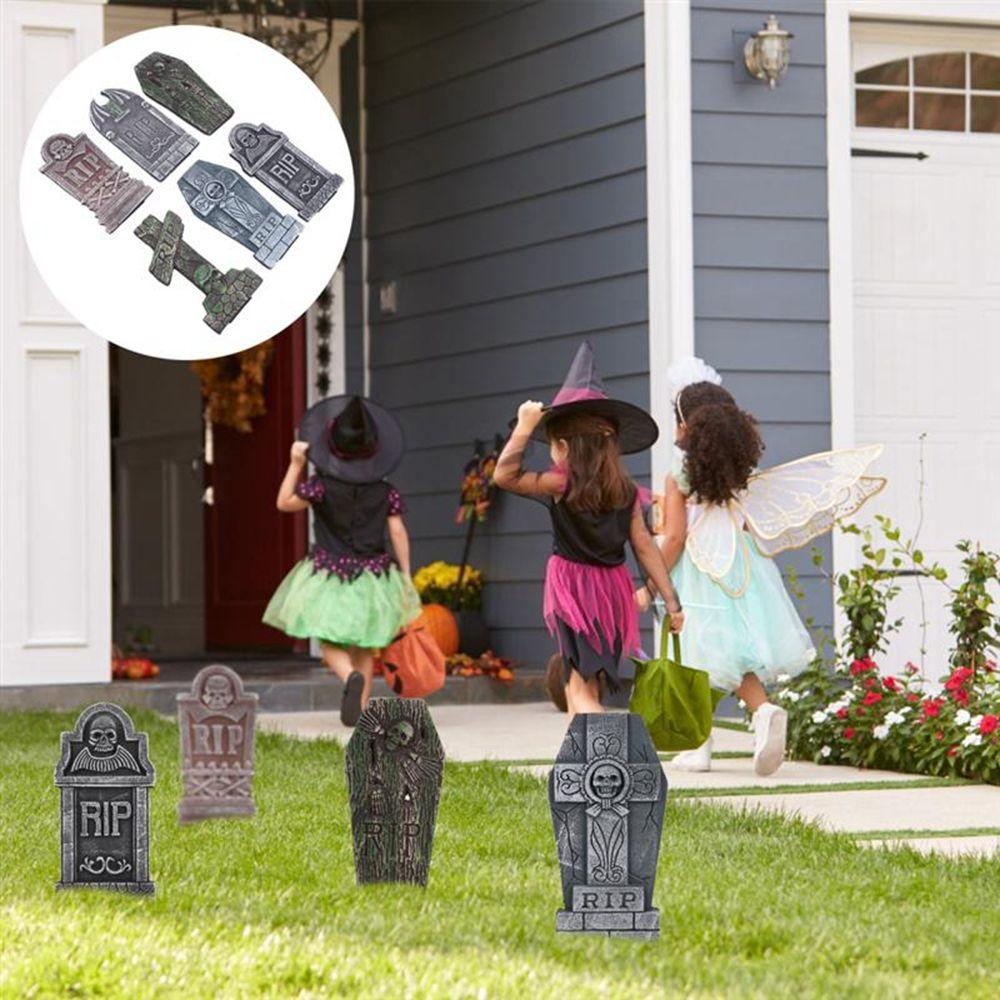 Horror Themed  Party Skull Tombstone Tombstone Ghost Tombstone Ornament Halloween Tombstone