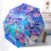 1pc Outdoor Umbrella with Cute Characters - Automatic Opening/Closing, Portable 3-Fold Design, 8-Rib Iron Frame, Perfect for Fans, Travelers, Dai
