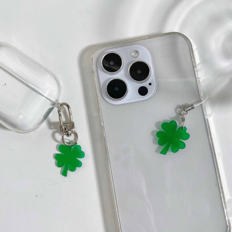 2 Stück vierblättrige Handykette, stilvoller Taschenanhänger, multifunktionales Handyzubehör, modisches Handy-Lanyard für den täglichen Gebrauch