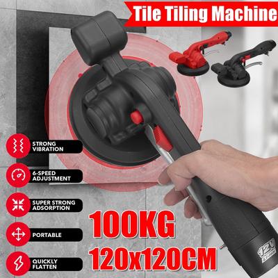 100 kg 600 W vibrační stroj na obklady a dlažbu pro dlaždice 120x120 cm Stroj na pokládku podlah s 2 bateriemi Automatické vyrovnávání Stěrka 12 V