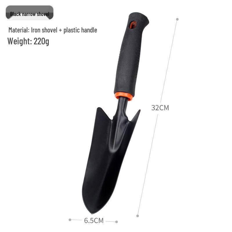 

Набор садовых инструментов из трех предметов: Маленькая лопатка, грабли и мотыга для посадки овощей