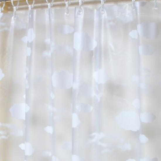 

Солнечный день Облачный узор Занавеска для душа Защита от плесени Сделано в Японии, Полупрозрачная, 120x150мм, Устойчивая,