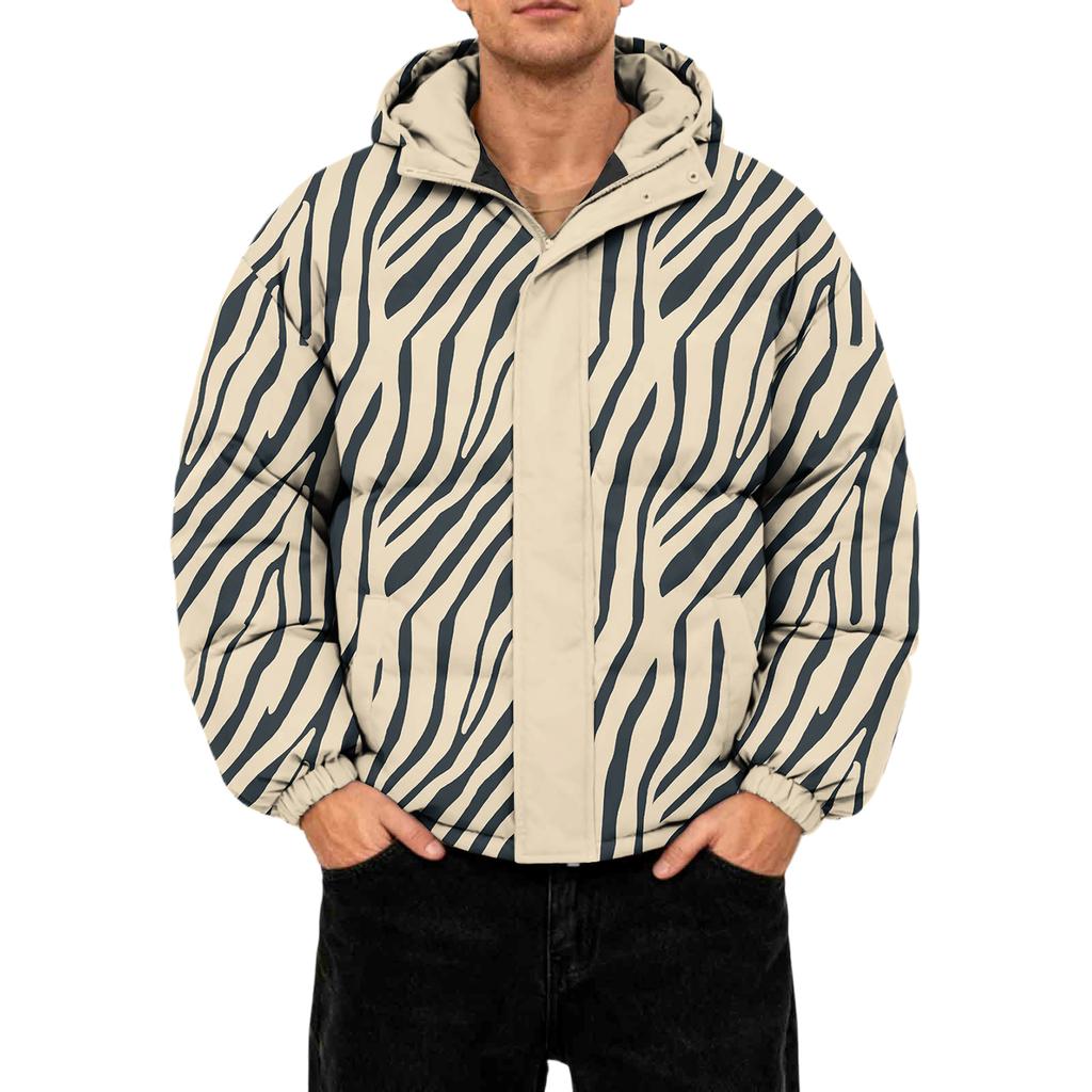 Herrars Oversized Casual Dunjacka Med Lång Ärm Och Huva