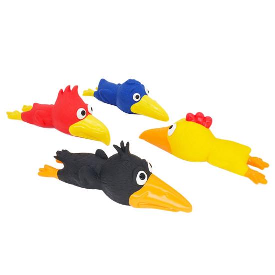 Jouet Chien Poulet à Grande Tête Jouet à Mâcher en Latex pour Mâcheurs Agressifs Siffleur Résistant aux Morsures Amusant Interactif pour Chiens Moyens et Grands