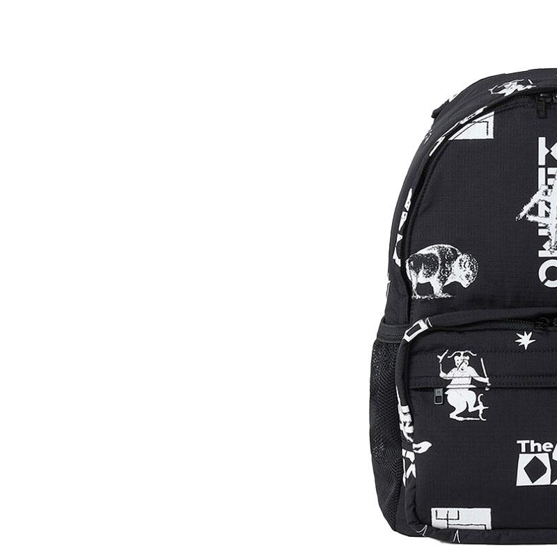 Kenzo Capsule Collection Sign & Symbol Irregular Print Backpack Women Backpack Black FB55SA213FQ7-99