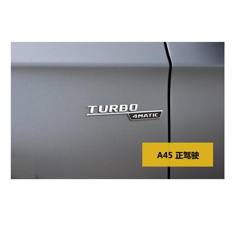 BAH2 For Mercedes Benz A35 A45 CLS53 CLA35 CLA45 GLA45 AMG 1 Pair TURBO 4MATIC Fender Emblems Badges Symbols Sticker
