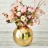 Metal Ball Round Flower Vase for Home Decor|Table Decorative Item for Bedroom Living Room Office Wedding | Best Gift