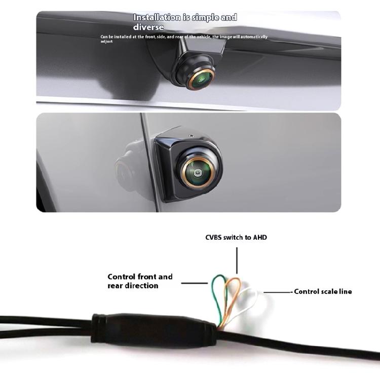 CVBS AHD Reversing Rear Camera Waterproof Car Reversing Rear View Camera Wide Angle for Most Vehicle Easy Installation