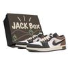 Air Jordan 1 RISK Mocha Double Hook Slip Resistant Abrasion Resistant Low Top Vintage Basketball Shoes Men's DZ4130-201(Team27-S-BOX)