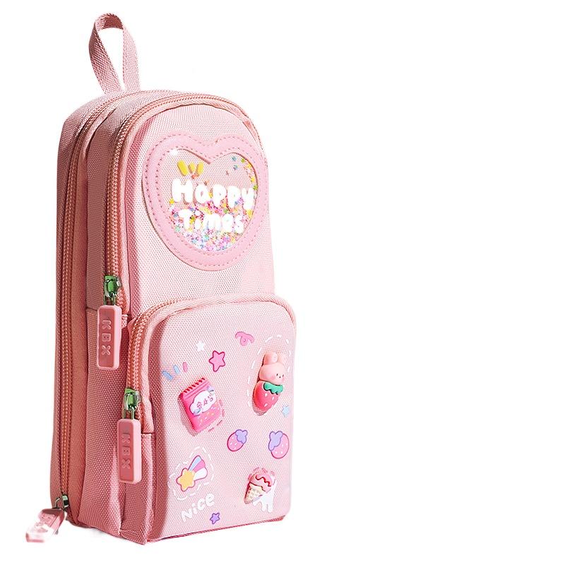 Stylish Backpack Pencil Case for Boys and Girls Large Capacity Pencil Pouch Elementary & Middle School Student Stationery Organizer