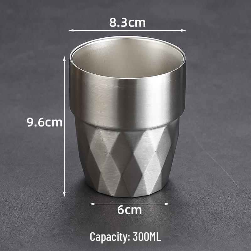 

Кружка из нержавеющей стали в корейском стиле с двойными стенками - Золотая кружка с защитой от ожогов для чая, напитков и пива