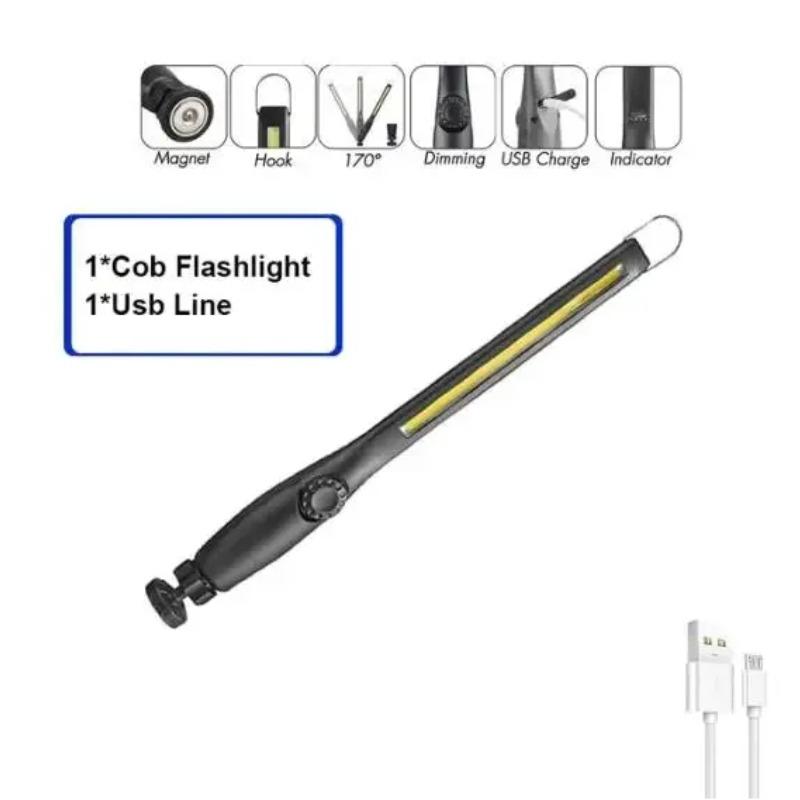 Portable COB Work Lights With Magnetic Rechargeable LED Flashlight Portable Stepless Dimming Emergency Car Repair Lamps S580