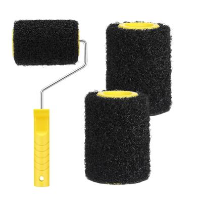 Heavy Duty Paint Roller Set Includes 4 Inch Rollers And Ergonomic Handle For Interior Wall Painting