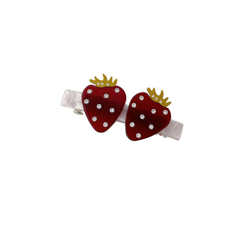 Acetate Elegant Strawberry And Tomato Hair Claw Clips Perfect For Fresh Summer Looks