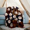 Baseball Theme Printed Blanket - Perfect for Couch, Bed, Travel & Outdoor Use | Machine Washable, Cozy & Durable.