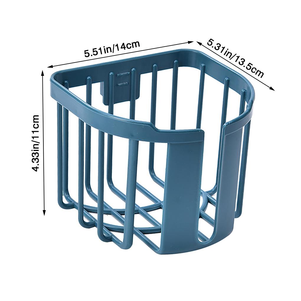 Non-drilling Wall Mounted Paper Holder Bathroom ABS Container Multifunctional Paper Holder