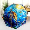 Sea Turtle  Pattern, Automatic Folding Umbrella, Portable and Foldable Design, 8 Ribs, a Christmas or Birthday Gift.