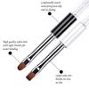 Ovaler & Flacher UV Gel Nagelpinsel Strassgriff Professionelle Nail Art Design Pinsel