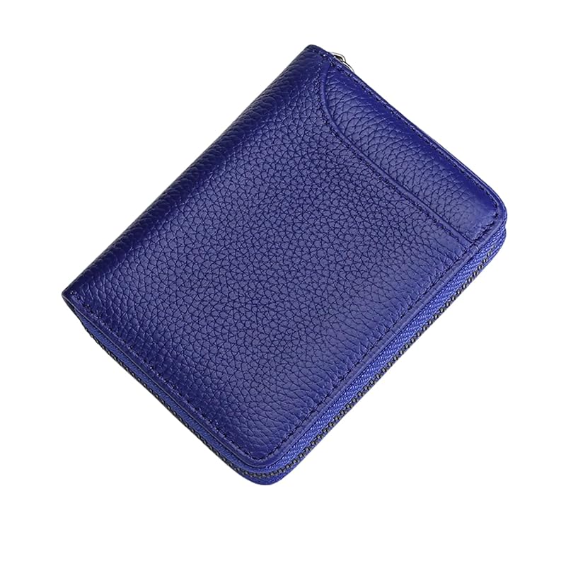 

[Flame Arc] coin purse wallet wallet card case smart elegant mini wallet large capacity leather leather (blue)