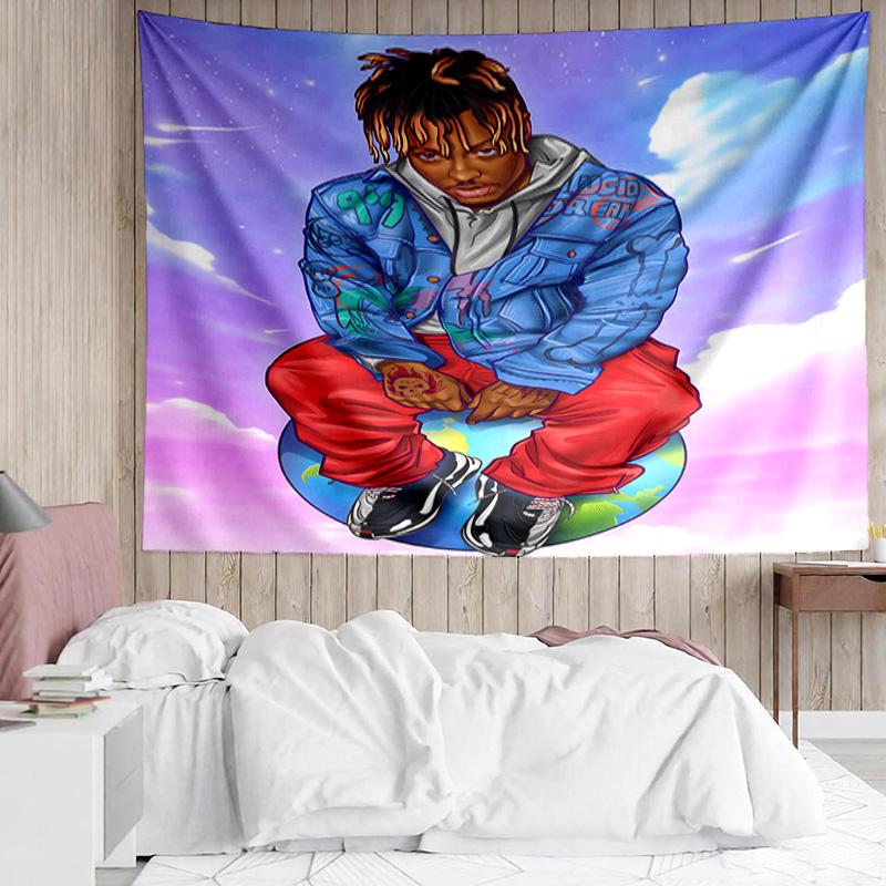 Juice WRLD Tapestry for Bedroom Aesthetic Classroom Tapestries Wall Hanging for Living Room Dorm Office,Ideal Creative Gift
