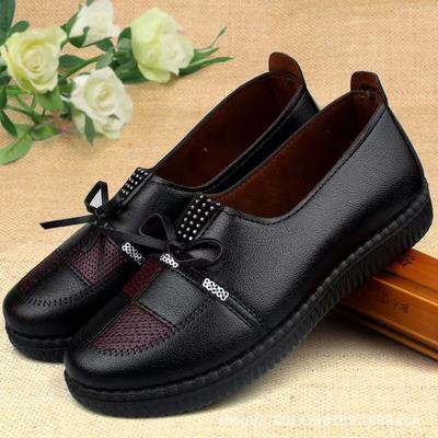 2024 Spring Autumn Fashion Waterproof Flat Shoes Women's Soft Bottom Non-slip Casual Shoes Black Leather Shoes Shoes for Women